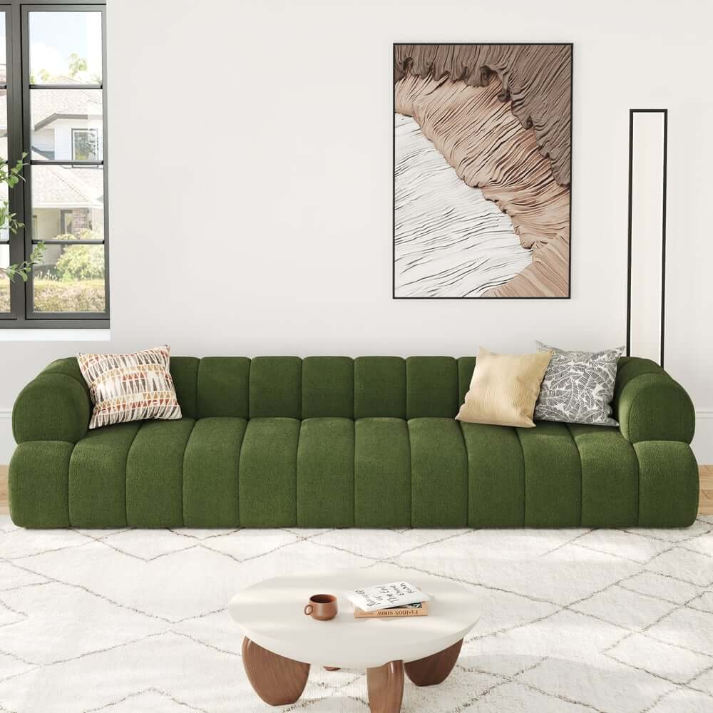 Modern Chenille Velvet Sofa Chaise - Modular Design