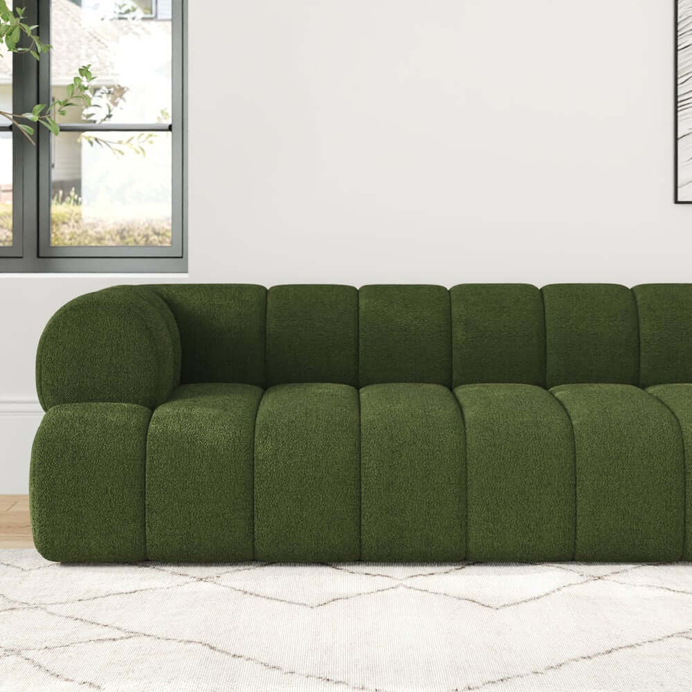 Modern Chenille Velvet Sofa Chaise - Modular Design