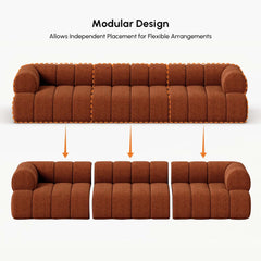 Modern Chenille Velvet Sofa Chaise - Modular Design