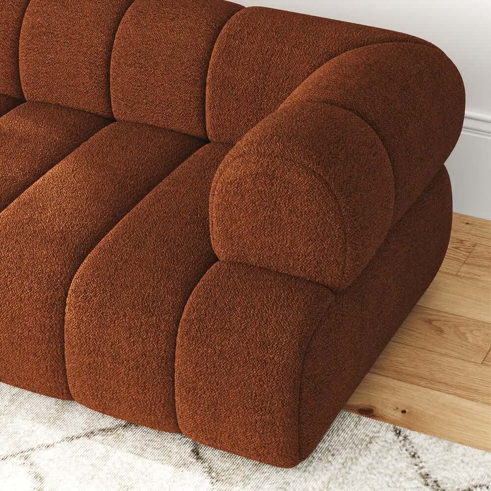 Modern Chenille Velvet Sofa Chaise - Modular Design