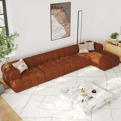 Modern Chenille Velvet Sofa Chaise - Modular Design
