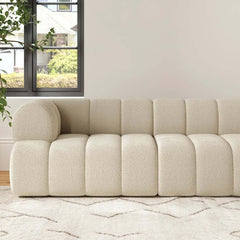 Modern Chenille Velvet Sofa Chaise - Modular Design