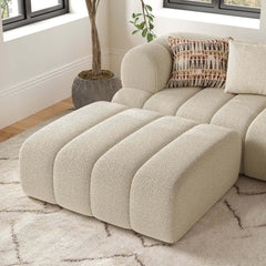 Modern Chenille Velvet Sofa Chaise - Modular Design