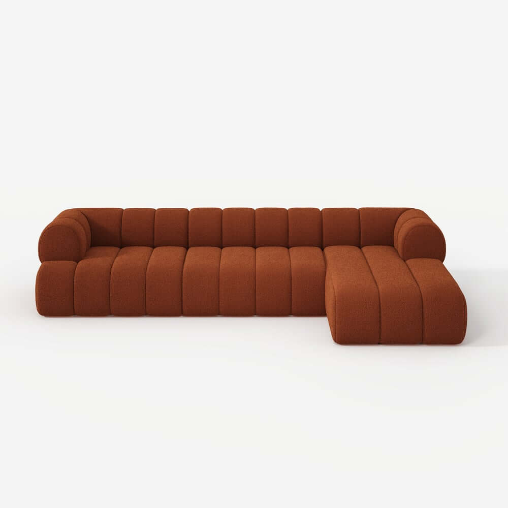Modern Chenille Velvet Sofa Chaise - Modular Design