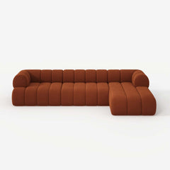 Modern Chenille Velvet Sofa Chaise - Modular Design