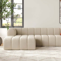 Modern Chenille Velvet Sofa Chaise - Modular Design