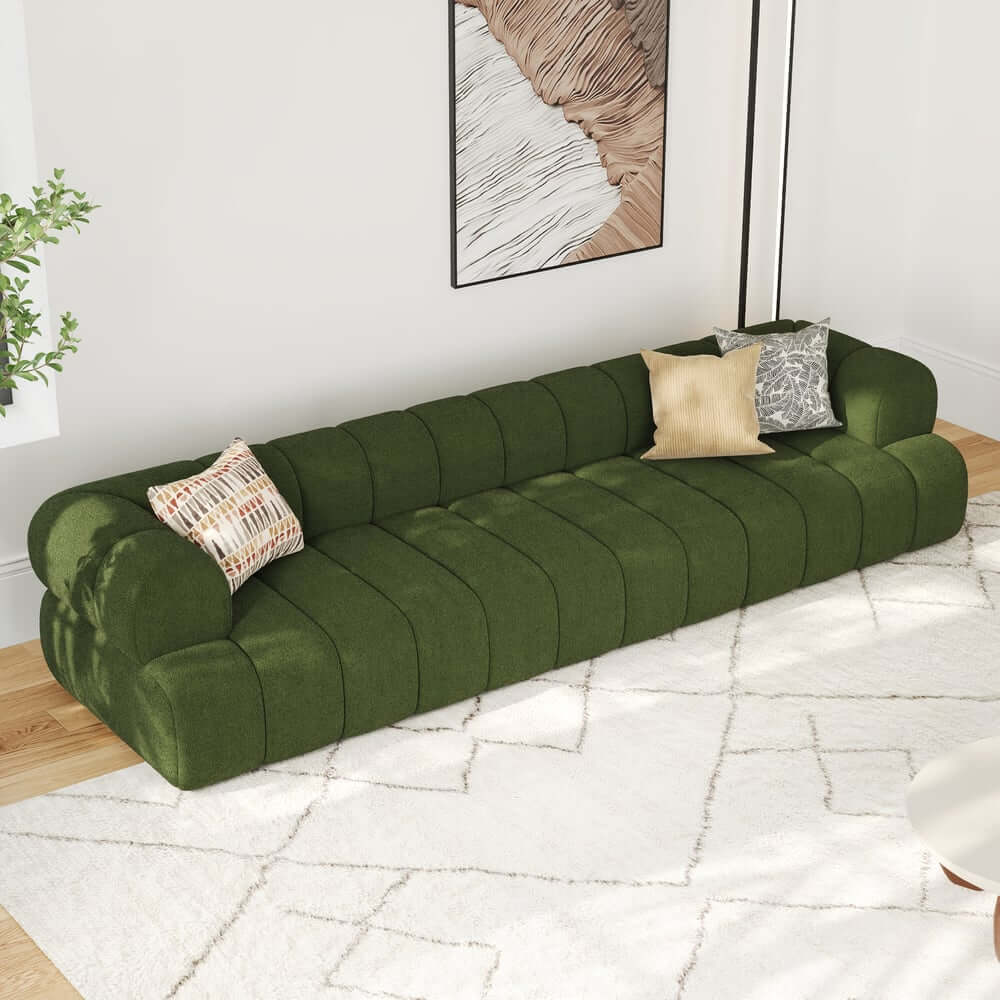 Modern Chenille Velvet Sofa Chaise - Modular Design