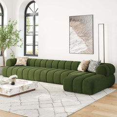 Modern Chenille Velvet Sofa Chaise - Modular Design