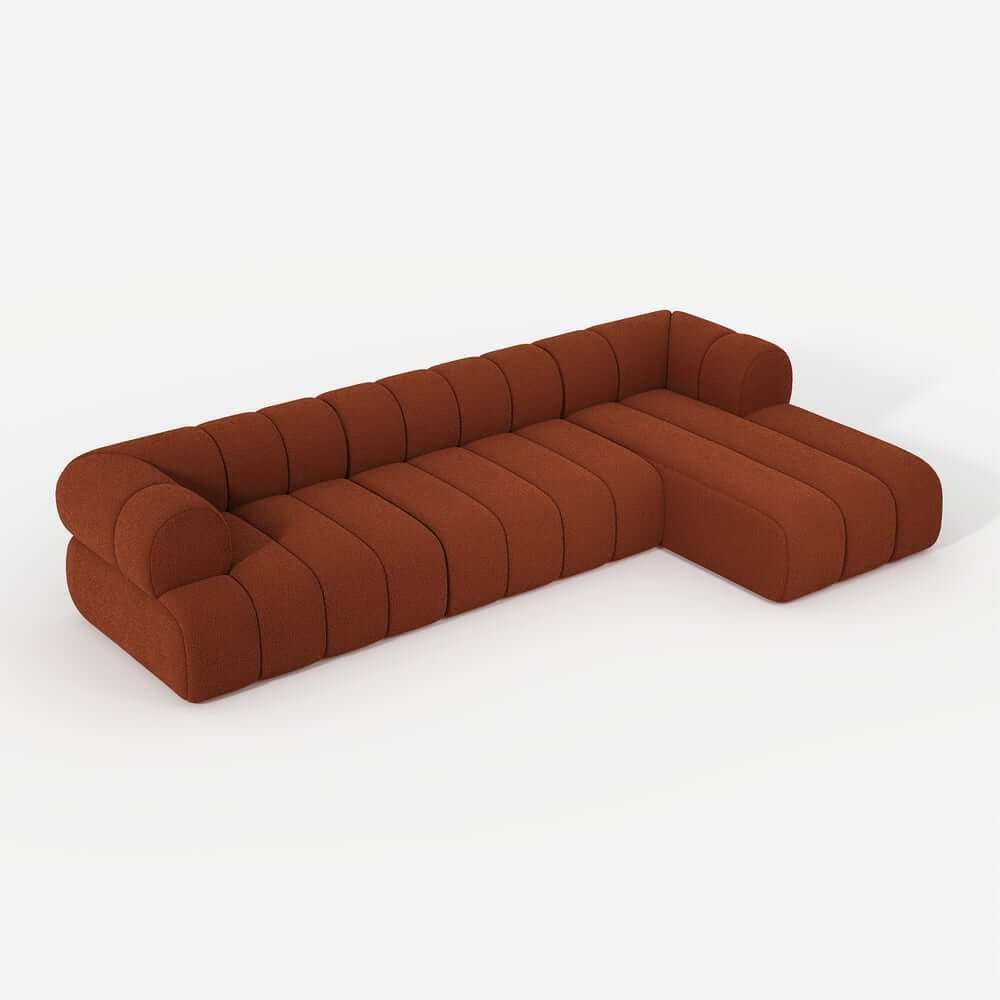 Modern Chenille Velvet Sofa Chaise - Modular Design