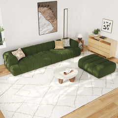 Modern Chenille Velvet Sofa Chaise - Modular Design