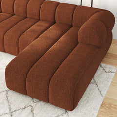 Modern Chenille Velvet Sofa Chaise - Modular Design