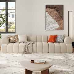 Modern Chenille Velvet Sofa Chaise - Modular Design