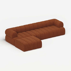 Modern Chenille Velvet Sofa Chaise - Modular Design