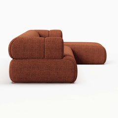 Modern Chenille Velvet Sofa Chaise - Modular Design