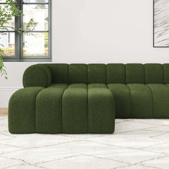 Modern Chenille Velvet Sofa Chaise - Modular Design