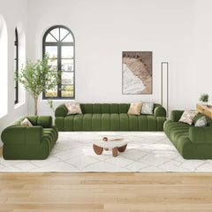 Modern Chenille Velvet Sofa Chaise - Modular Design