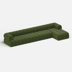 Modern Chenille Velvet Sofa Chaise - Modular Design
