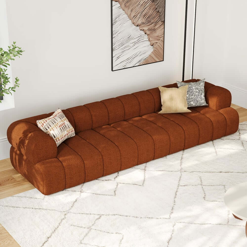 Modern Chenille Velvet Sofa Chaise - Modular Design