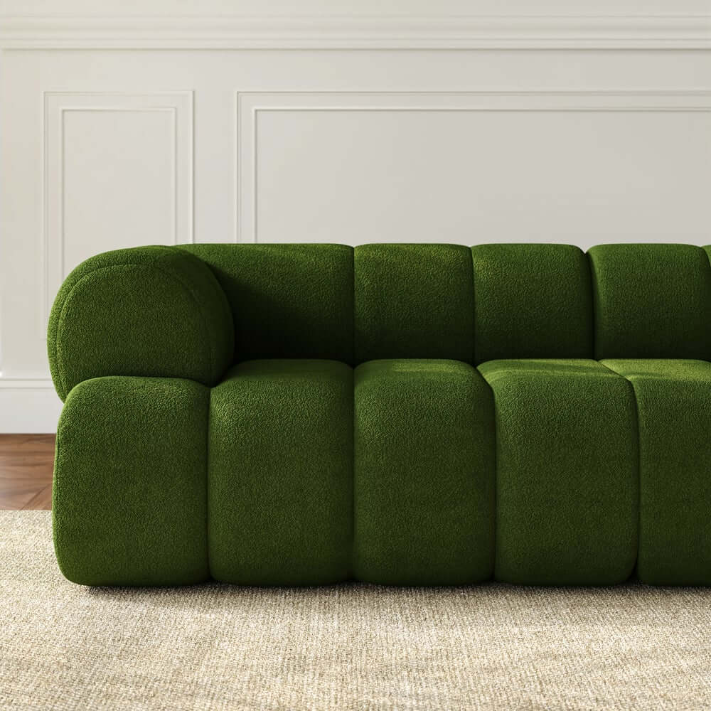 Modern Chenille Velvet Sofa Chaise - Modular Design