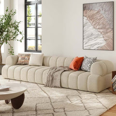 Modern Chenille Velvet Sofa Chaise - Modular Design