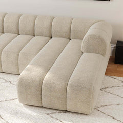 Modern Chenille Velvet Sofa Chaise - Modular Design