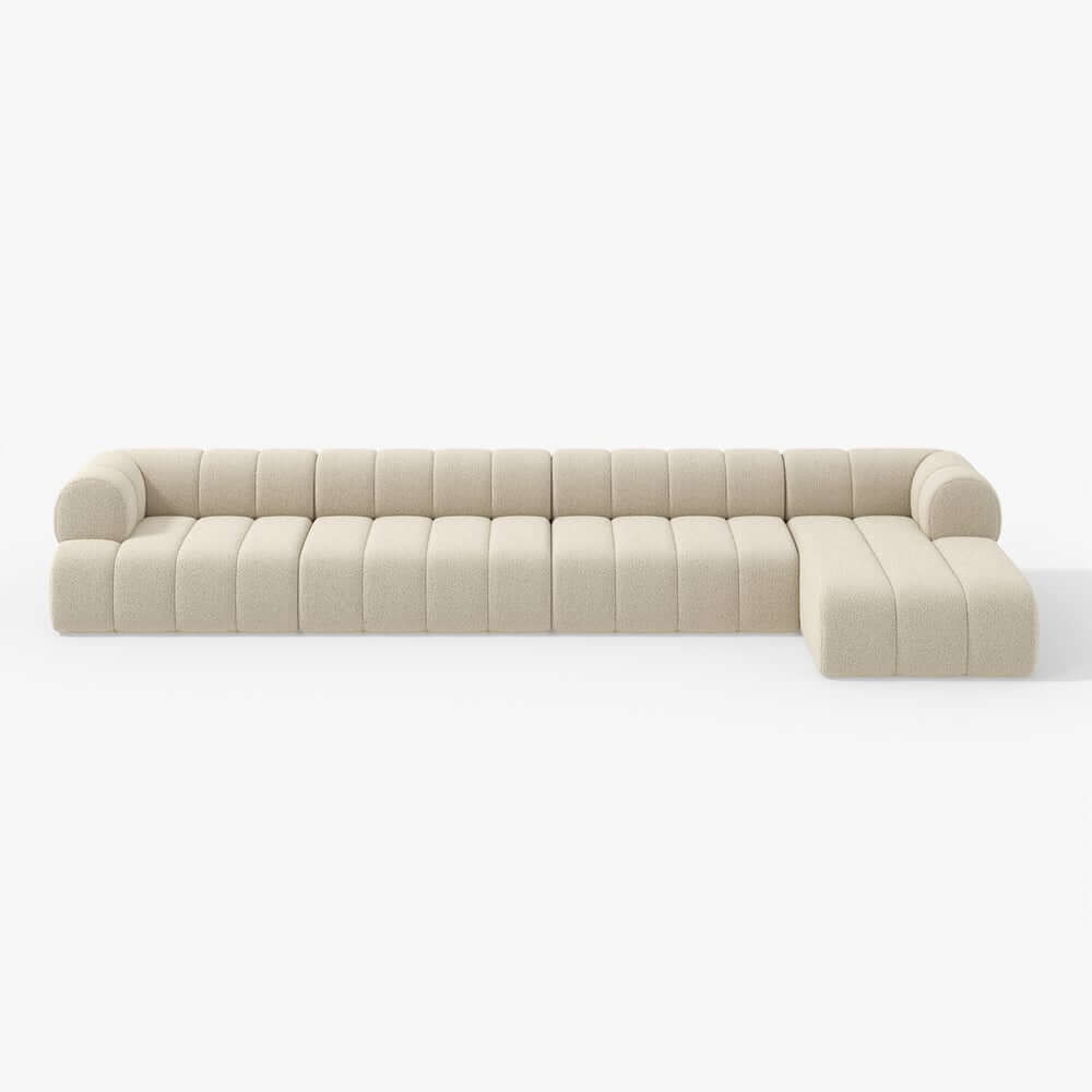 Modern Chenille Velvet Sofa Chaise - Modular Design