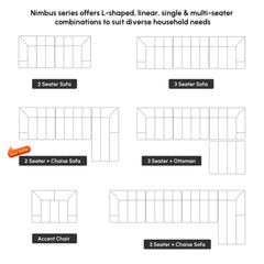 Modern Chenille Velvet Sofa Chaise - Modular Design