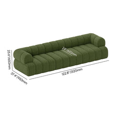 Modern Chenille Velvet Sofa Chaise - Modular Design Dimensions