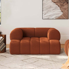 Modern Chenille Velvet Sofa Set With Ottoman - 5 Seats