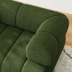 Modern Chenille Velvet Sofa Set With Ottoman - 5 Seats