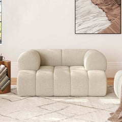 Modern Chenille Velvet Sofa Set With Ottoman - 5 Seats