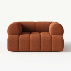 Modern Chenille Velvet Sofa Set With Ottoman - 5 Seats