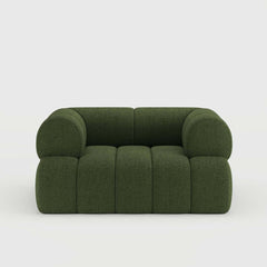 Modern Chenille Velvet Sofa Set With Ottoman - 5 Seats