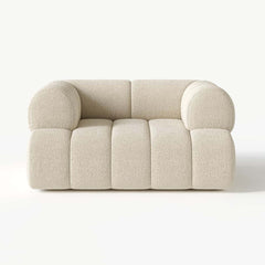 Modern Chenille Velvet Sofa Set With Ottoman - 5 Seats