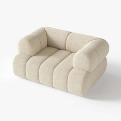 Modern Chenille Velvet Sofa Set With Ottoman - 5 Seats