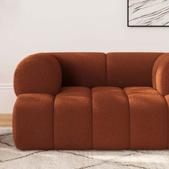 Modern Chenille Velvet Sofa Set With Ottoman - 5 Seats