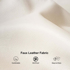 Modern Chesterfield 3-Piece Faux Leather Sofa Set