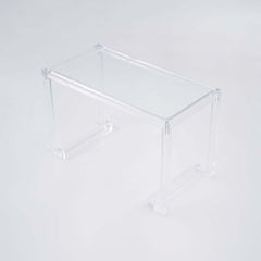 Modern Clear Acrylic Desk with Tempered Glass Top