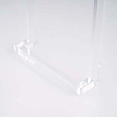 Modern Clear Acrylic Desk with Tempered Glass Top
