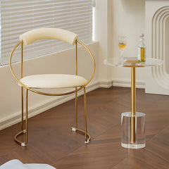 Modern Clear Acrylic End Table with Cylindrical or Dome Base