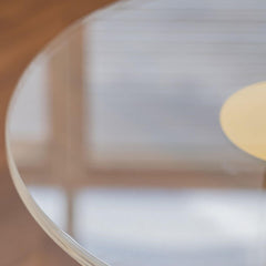 Modern Clear Acrylic End Table with Cylindrical or Dome Base