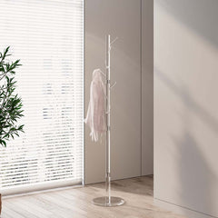 Modern Clear Acrylic Freestanding Coat Rack with 8 Hooks