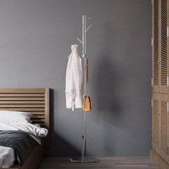 Modern Clear Acrylic Freestanding Coat Rack with 8 Hooks