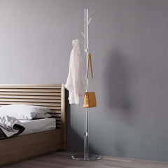 Modern Clear Acrylic Freestanding Coat Rack with 8 Hooks Main Product Image