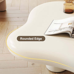Modern Cloud-Shaped Coffee Table, Engineered Wood, White