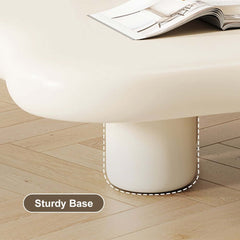 Modern Cloud-Shaped Coffee Table, Engineered Wood, White