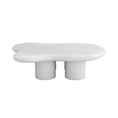 Modern Cloud-Shaped Coffee Table, Engineered Wood, White