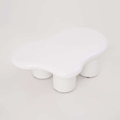 Modern Cloud-Shaped Coffee Table, Engineered Wood, White