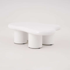 Modern Cloud-Shaped Coffee Table, Engineered Wood, White