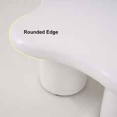 Modern Cloud-Shaped Coffee Table, Engineered Wood, White